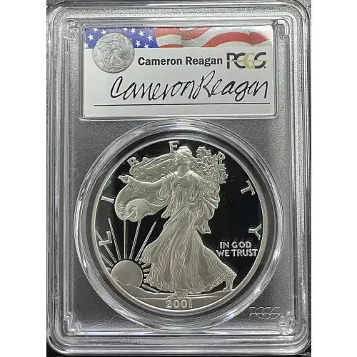 2001(W) - 1oz Silver Eagle Reagan Legacy Series - S$1 PCGS PR69DCAM (D11-B14)