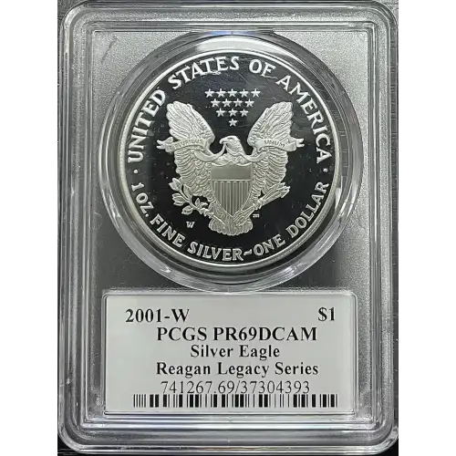 2001(W) - 1oz Silver Eagle Reagan Legacy Series - S$1 PCGS PR69DCAM (D11-B14) (2)