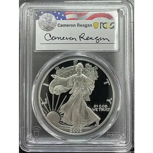 2002(W) - 1oz Silver Eagle Reagan Legacy Series - S$1 PCGS PR69DCAM (D11-B14)