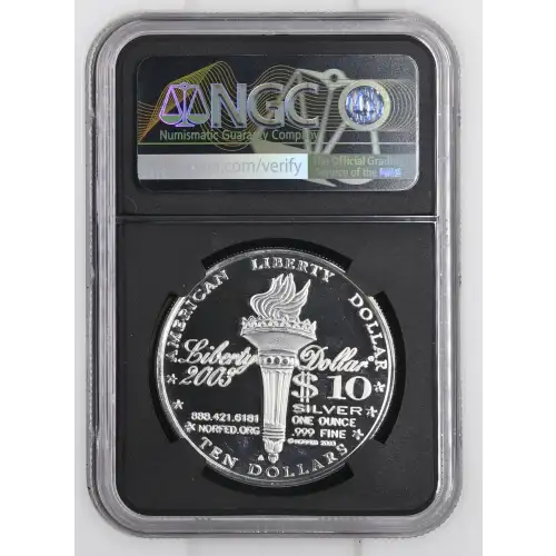 2003 1oz Norfed S$10 Medal Liberty Dollar PF66 UC (D-13)