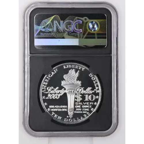 2003 1oz Norfed S$10 Medal Liberty Dollar PF66 UC (D-13)
