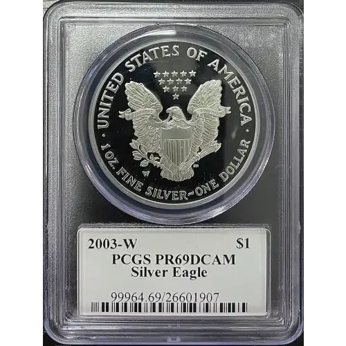 2003(W) - 1oz Silver Eagle - S$1 PCGS PR69DCAM (D11-B17) (2)