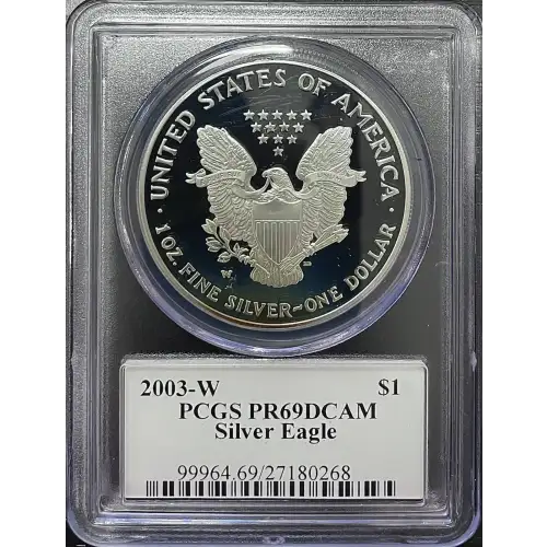 2003(W) - 1oz Silver Eagle - S$1 PCGS PR69DCAM (D11-B17)