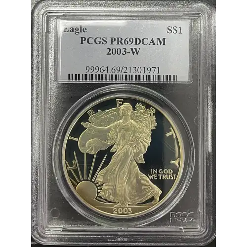 2003(W) - 1oz Silver Eagle - S$1 PCGS PR69DCAM (D11-B17)
