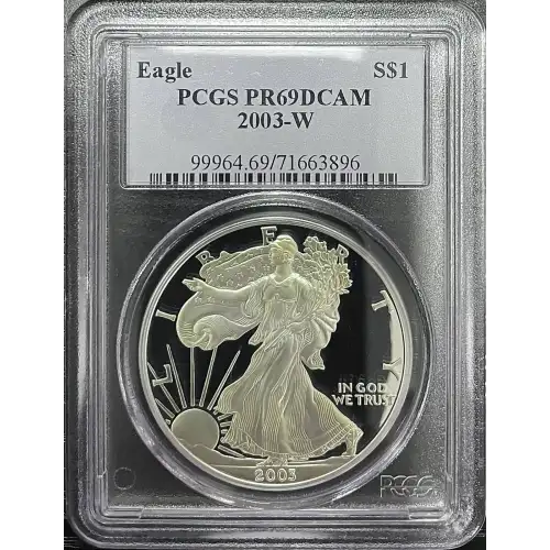 2003(W) - 1oz Silver Eagle - S$1 PCGS PR69DCAM (D11-B17)
