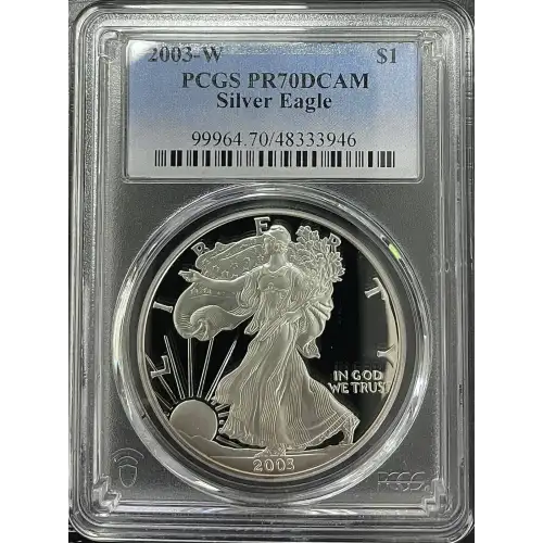 2003(W) - 1oz Silver Eagle - S$1 PCGS PR70DCAM (D11-B17)