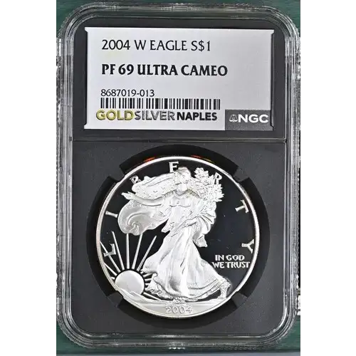 2004(W) - 1oz Silver Eagle S$1 NGC PF69 UC (D11-B5)
