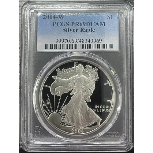 2004(W) - 1oz Silver Eagle - S$1 PCGS PR69DCAM (D11-B17)