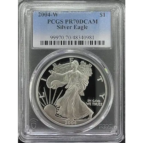 2004(W) - 1oz Silver Eagle - S$1 PCGS PR70DCAM (D11-B15) (2)