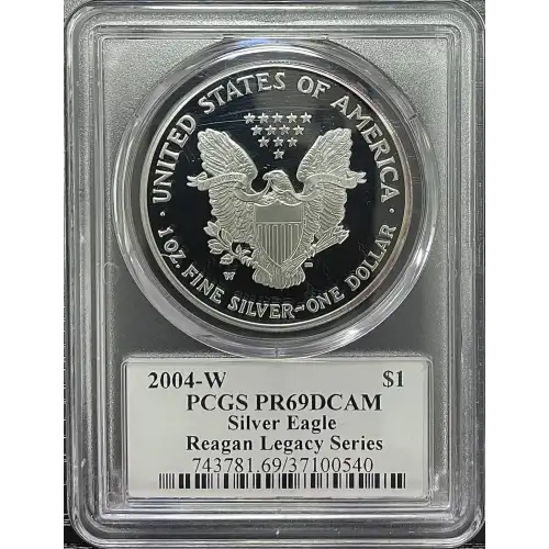 2004(W) - 1oz Silver Eagle Reagan Legacy Series - S$1 PCGS PR69DCAM (D11-B17)