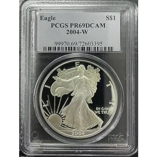 2004(W) - 1oz Silver Eagle - S$1 PCGS PR69DCAM (D11-B17)