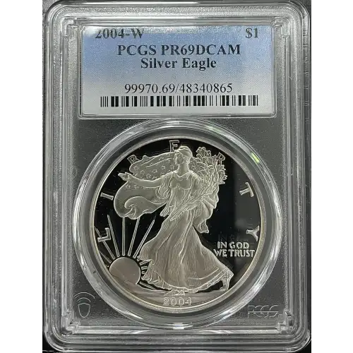 2004(W) - 1oz Silver Eagle - S$1 PCGS PR69DCAM (D11-B17)