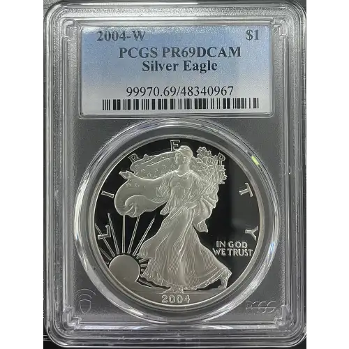 2004(W) - 1oz Silver Eagle - S$1 PCGS PR69DCAM (D11-B17)