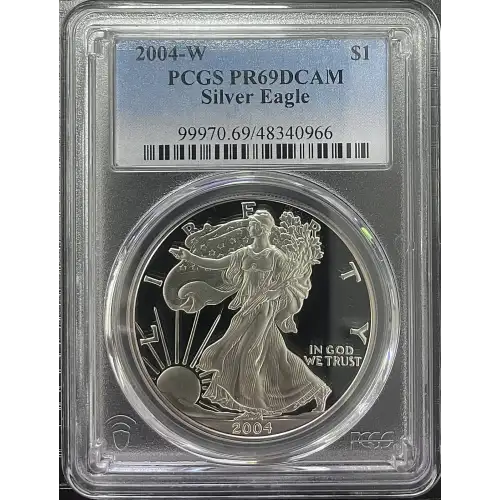 2004(W) - 1oz Silver Eagle - S$1 PCGS PR69DCAM (D11-B17)