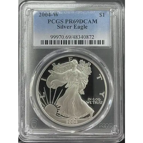 2004(W) - 1oz Silver Eagle - S$1 PCGS PR69DCAM (D11-B17)