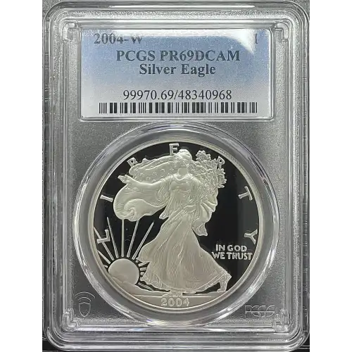 2004(W) - 1oz Silver Eagle - S$1 PCGS PR69DCAM (D11-B17)