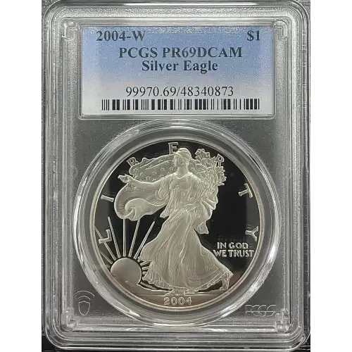 2004(W) - 1oz Silver Eagle - S$1 PCGS PR69DCAM (D11-B17)