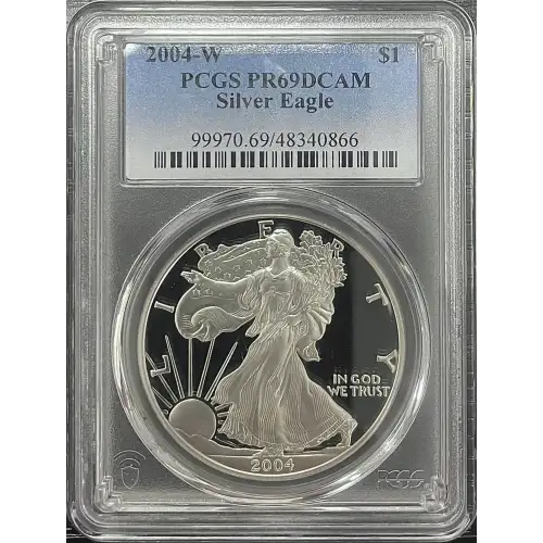 2004(W) - 1oz Silver Eagle - S$1 PCGS PR69DCAM (D11-B17)