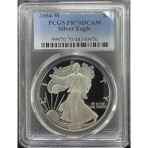 2004(W) - 1oz Silver Eagle - S$1 PCGS PR70DCAM (D11-B17)