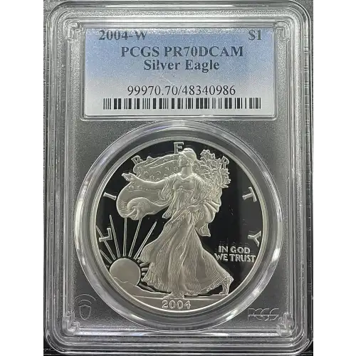 2004(W) - 1oz Silver Eagle - S$1 PCGS PR70DCAM (D11-B19)