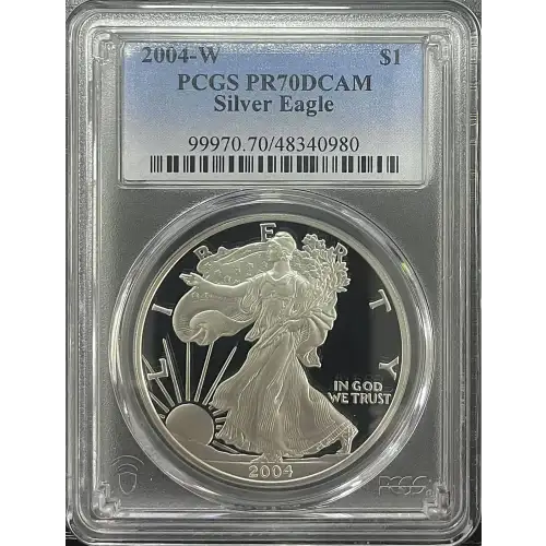 2004(W) - 1oz Silver Eagle - S$1 PCGS PR70DCAM (D11-B19)