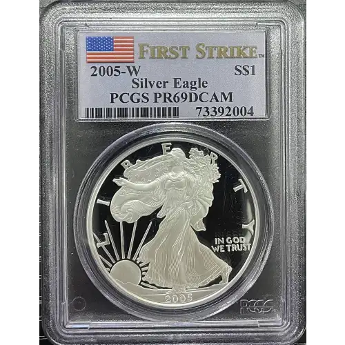 2005(W) - 1oz Silver Eagle First Strike - S$1 PCGS PR69DCAM (D11-B14)
