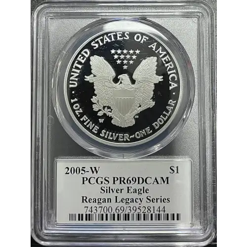 2005(W) - 1oz Silver Eagle Reagan Legacy Series - S$1 PCGS PR69DCAM (D11-B14)