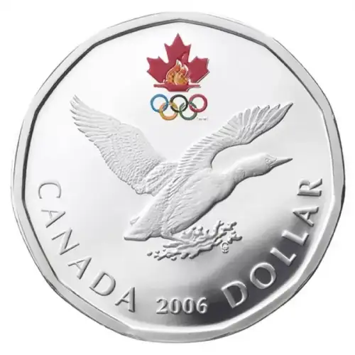2006 - Canadian Lucky Loonie Proof Sterling Silver Dollar Coin - (D-14)