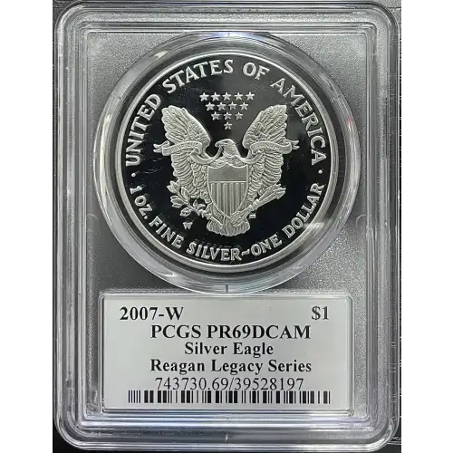 2007(W) - 1oz Silver Eagle Reagan Legacy Series - S$1 PCGS PR69DCAM (D11-B14)