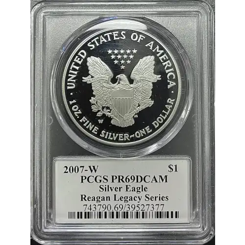 2007(W) - 1oz Silver Eagle Reagan Legacy Series - S$1 PCGS PR69DCAM (D11-B14)