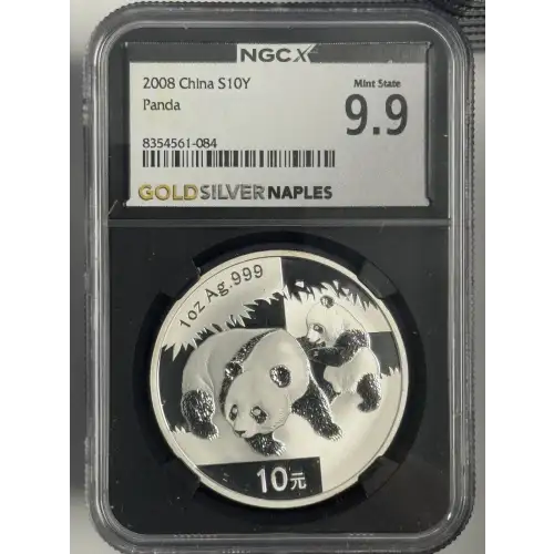 2008 1 oz China Panda s10y Mint State 9.9