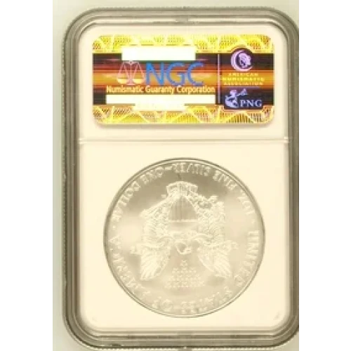 2008 - 1oz Silver Eagle S$1 NGC MS69 (S19A-B3) (2)