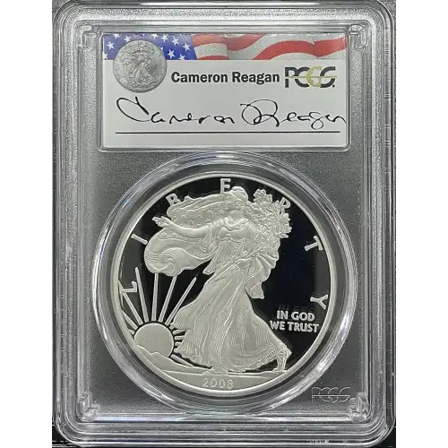 2008(W) - 1oz Silver Eagle Reagan Legacy Series - S$1 PCGS PR69DCAM (D11-B14)