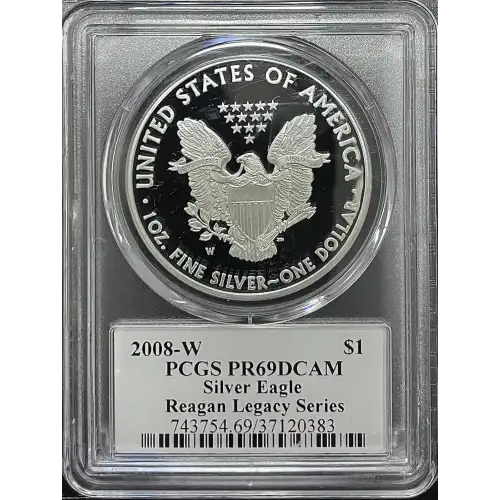 2008(W) - 1oz Silver Eagle Reagan Legacy Series - S$1 PCGS PR69DCAM (D11-B14)