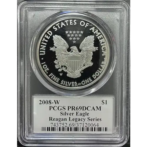 2008(W) - 1oz Silver Eagle Reagan Legacy Series - S$1 PCGS PR69DCAM (D11-B14)