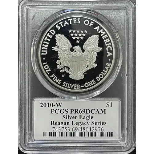 2010(W) - 1oz Silver Eagle Reagan Legacy Series - S$1 PCGS PR69DCAM (D11-B14)