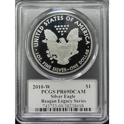 2010(W) - 1oz Silver Eagle Reagan Legacy Series - S$1 PCGS PR69DCAM (D11-B14)