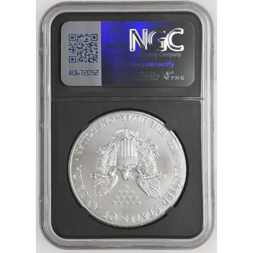 2011 - 1oz Silver Eagle 25th Anniversary - S$1 NGC MS69 (D10-B34)  (2)