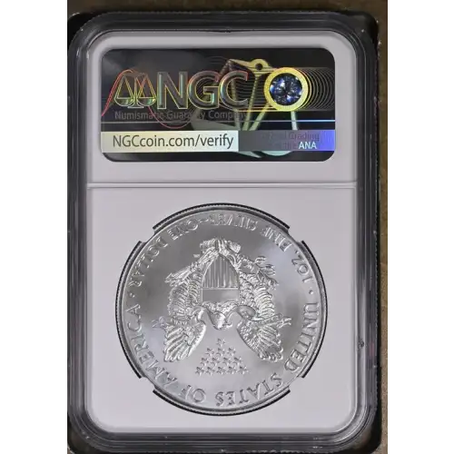 2011 - 1oz Silver Eagle 25th Anniversary S$1 NGC MS69 (D10-B9) (2)