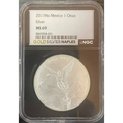 2011 - Mexico 1 Onza Libertad - 1oz Silver - MS69 (Storage 11A)