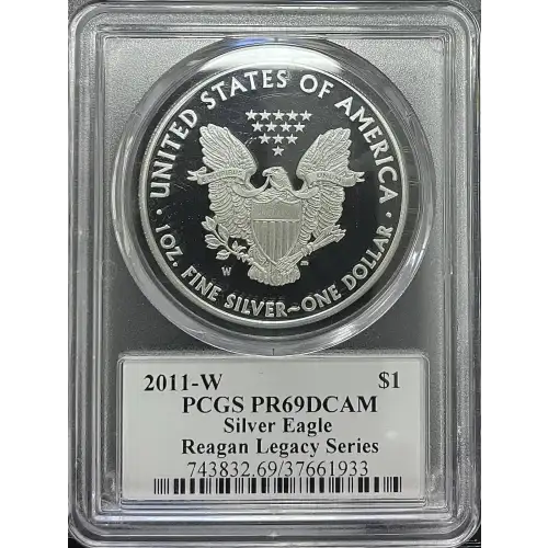 2011(W) - 1oz Silver Eagle Reagan Legacy Series - S$1 PCGS PR69DCAM (D11-B14)