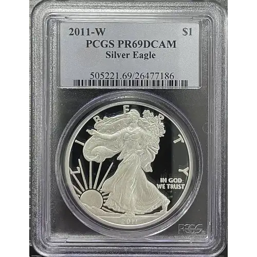 2011(W) - 1oz Silver Eagle - S$1 PCGS PR69DCAM (D11-B14)