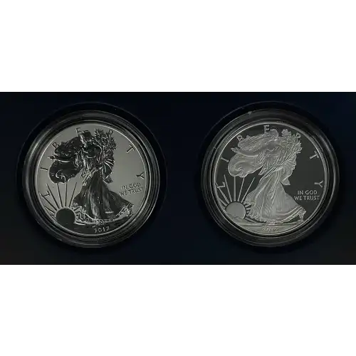 2012 1oz American Eagle San Francisco Two Coin Silver Proof Set - US Mint (D-14)