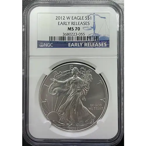 2012 W BURNISHED SILVER EAGLE EARLY RELEASES