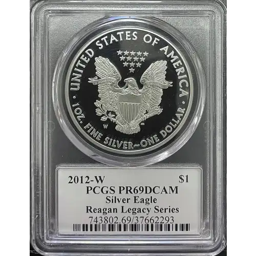 2012(W) - 1oz Silver Eagle Reagan Legacy Series - S$1 PCGS PR69DCAM (D11-B17)