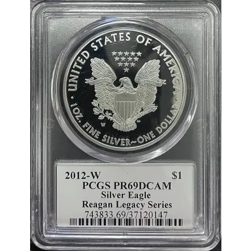 2012(W) - 1oz Silver Eagle Reagan Legacy Series - S$1 PCGS PR69DCAM (D11-B17)