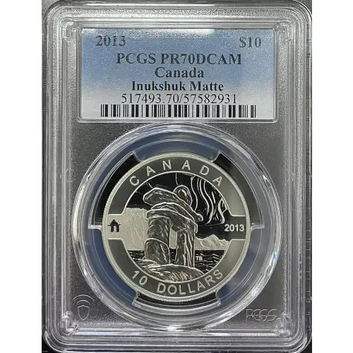 2013 -  0.5oz Canada S$10 Inukshuk Matte - PCGS PR70DCAM (S19A-B30)