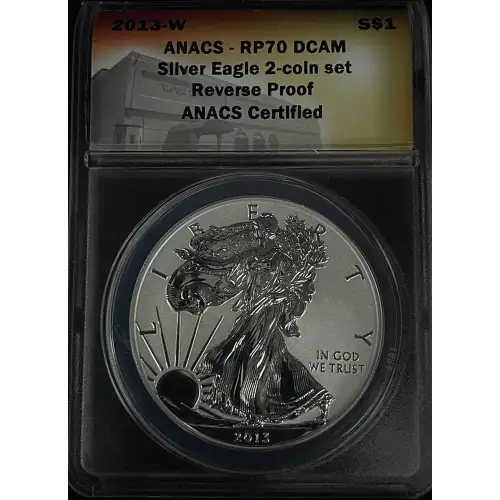 2013 1oz American Eagle West Point Two Coin Silver Set ANACS EU70 & RP70 (D-14)