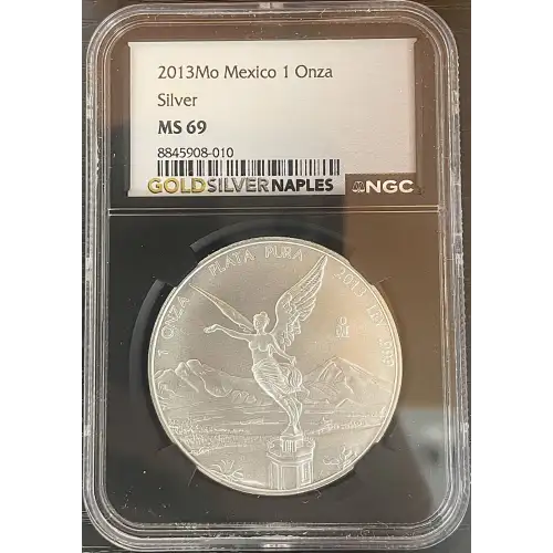 2013 - Mexico 1 Onza Libertad - 1oz Silver - MS69 (Storage 11A) (3)