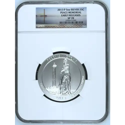 2013P - 5oz America the Beautiful Peace Memorial Quarter - NGC ER SP70 (D-14)